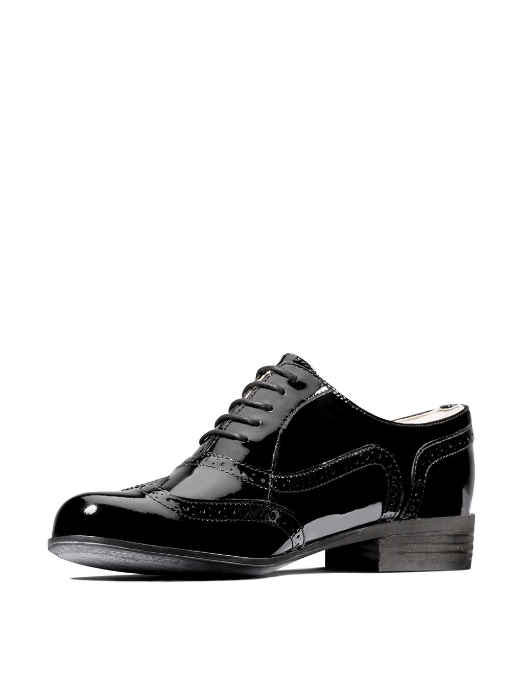 Wide Fit Leather Patent Brogues 6 of 7
