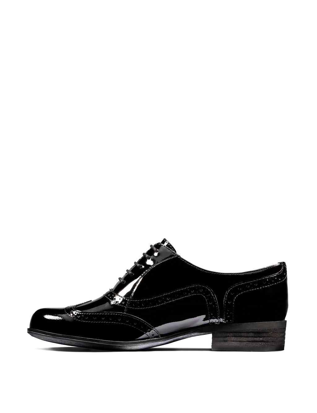 Wide Fit Leather Patent Brogues 7 of 7