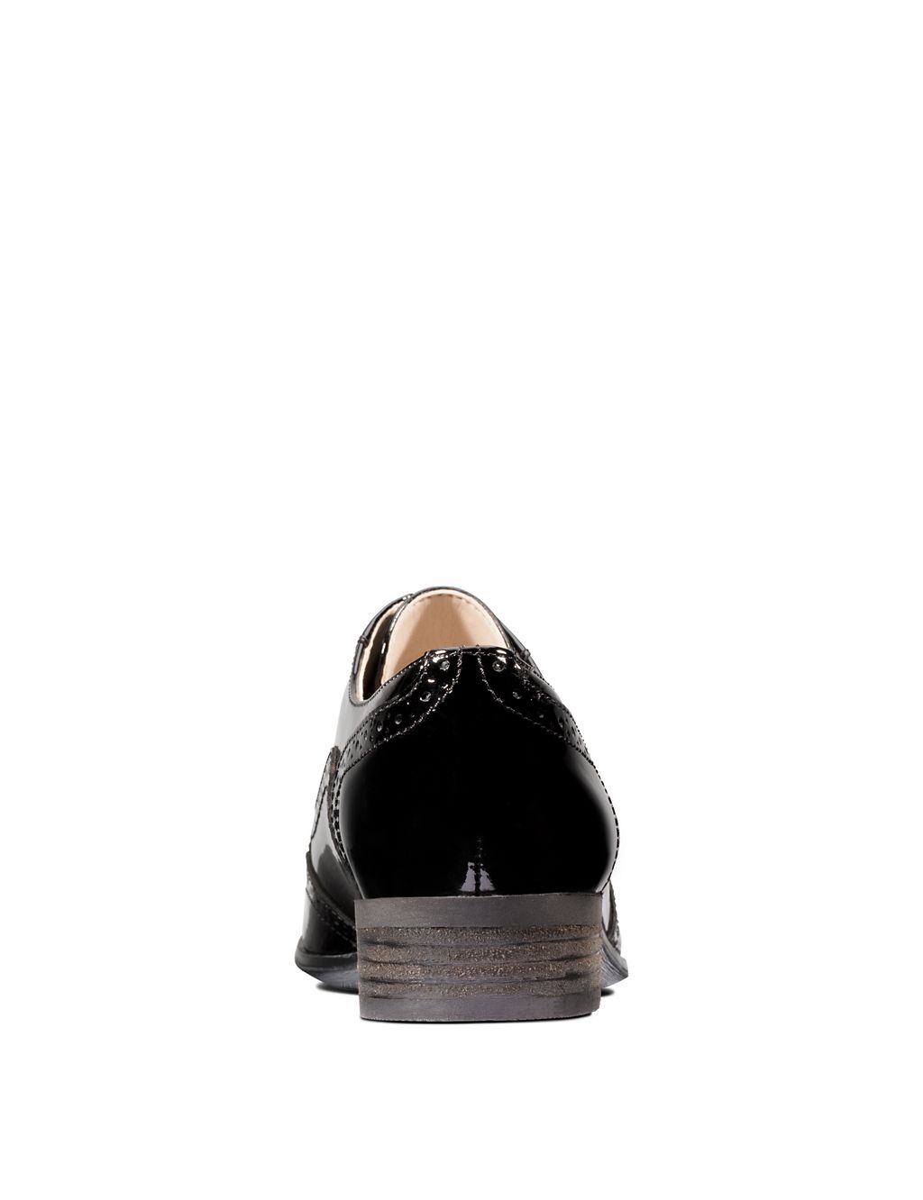 Wide Fit Leather Patent Brogues 4 of 7