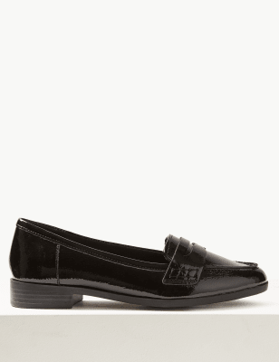 Marks and spencer patent hot sale shoes