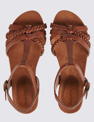 Wide Fit Leather Sandals M S Collection M S