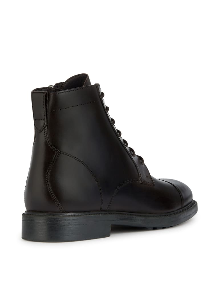 Wide Fit Leather Side Zip Casual Boots