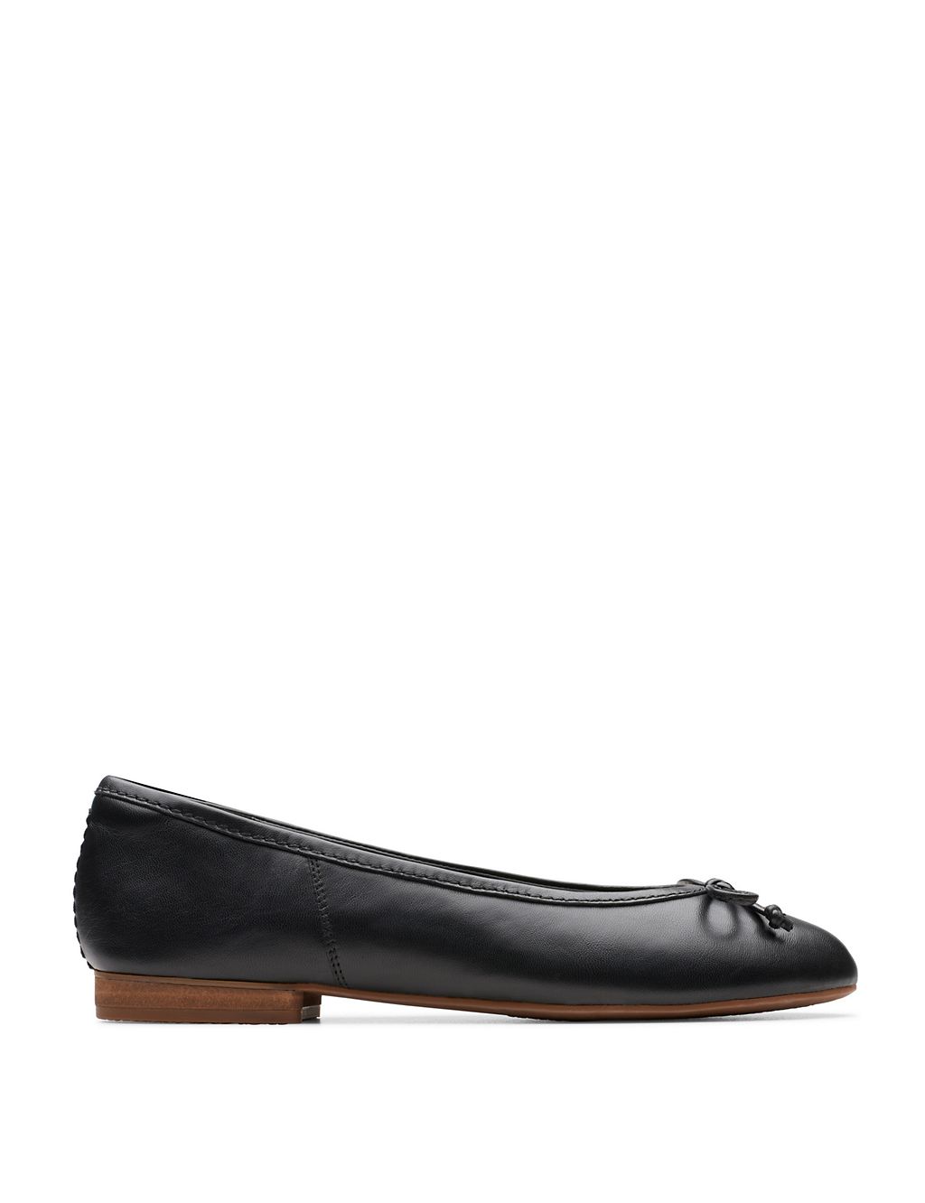 Wide Fit Leather Slip On Flat Pumps 3 of 6