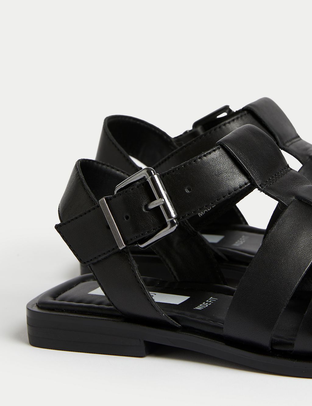 Wide Fit Leather Strappy Sandals 2 of 3