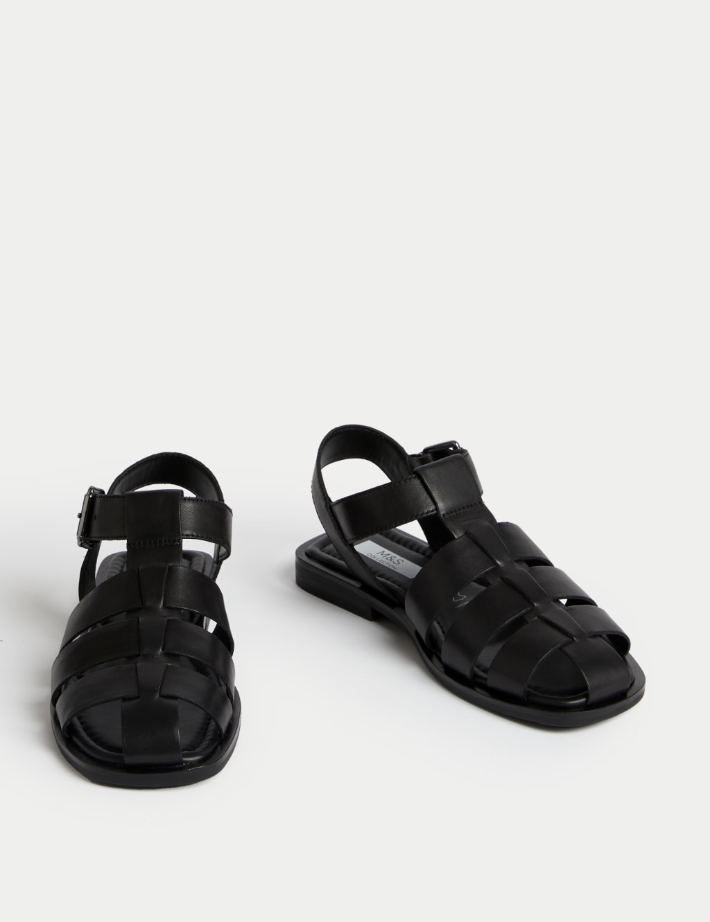 Wide Fit Leather Strappy Sandals 1 of 3