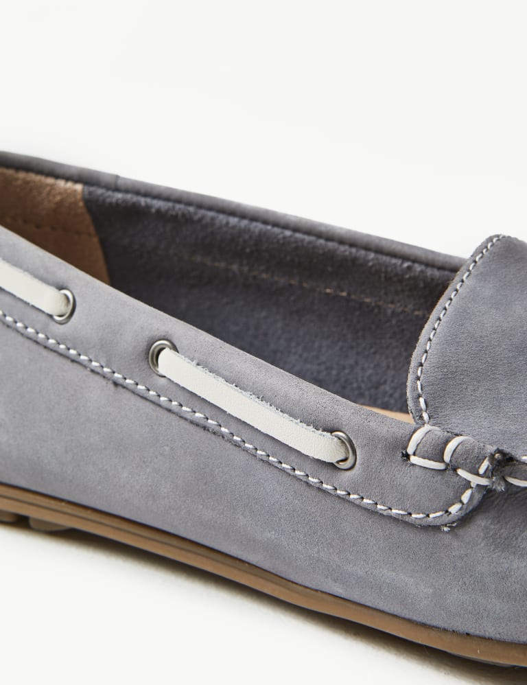 Wide Fit Leather Tassel Boat Shoes M&S Collection M&S