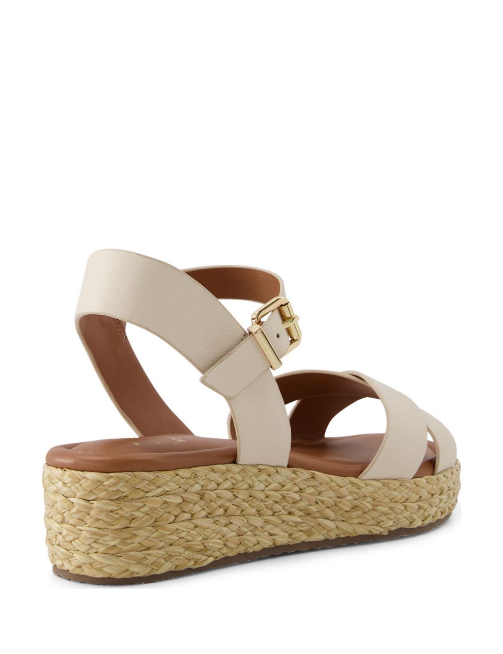 Wide Fit Leather Wedge Espadrilles 2 of 5