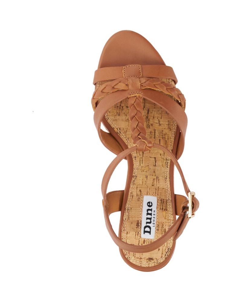 Wide Fit Leather Wedge Sandals 4 of 5