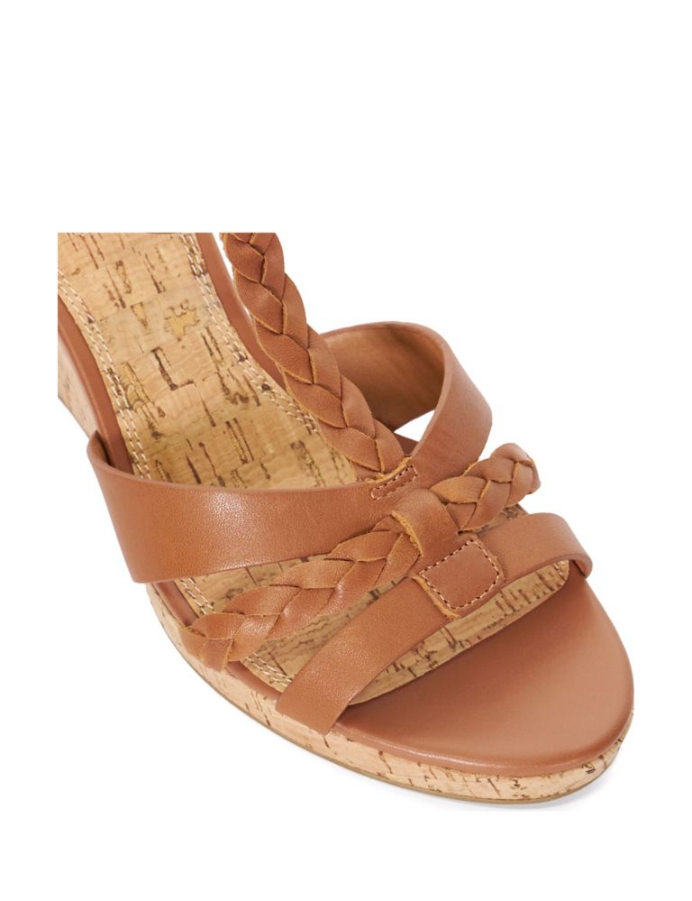 Wide Fit Leather Wedge Sandals 5 of 5