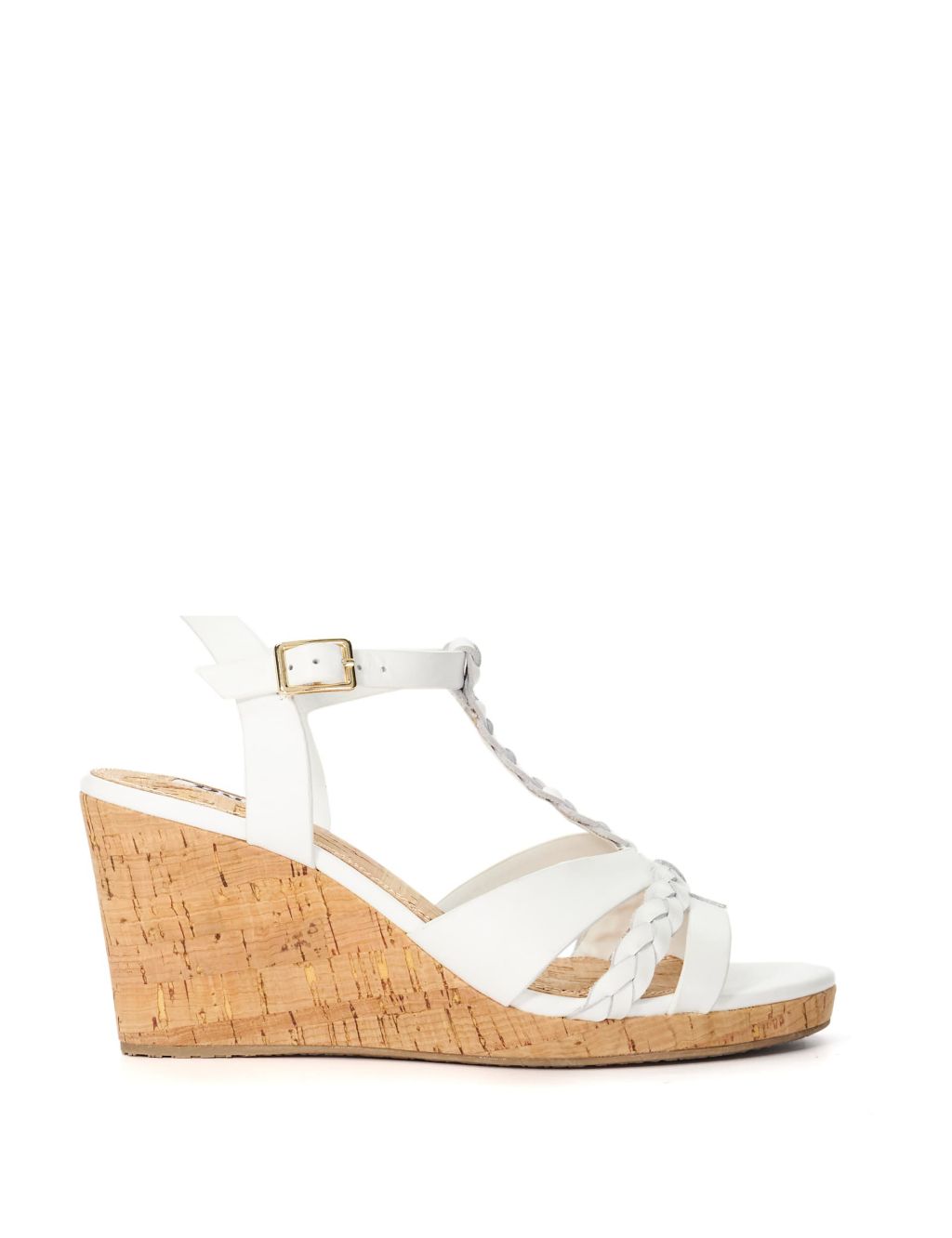 Wide Fit Leather Wedge Sandals 3 of 5