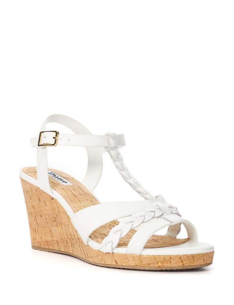 Wide Fit Leather Wedge Sandals 2 of 5