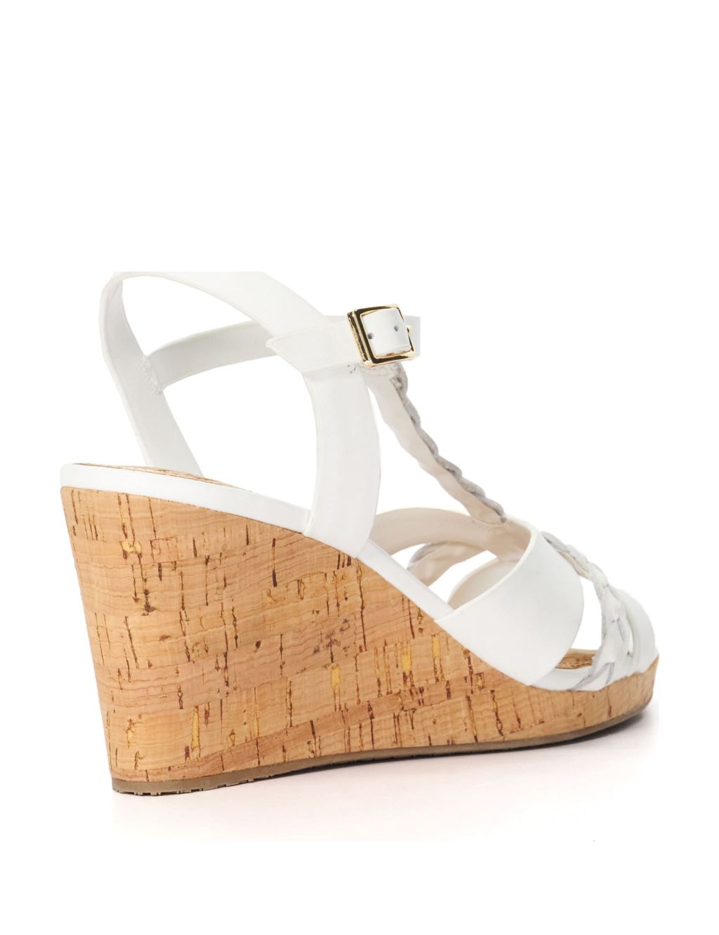 Wide Fit Leather Wedge Sandals 2 of 5