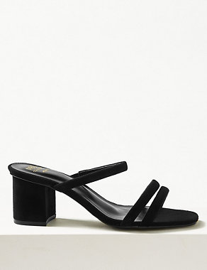 Wide Fit Multi Strap Mule Sandals Image 2 of 5