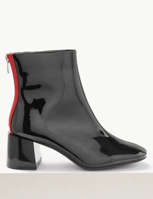 Wide Fit Patent Ankle Boots Image 2 of 5