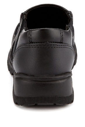 Wide Fit Scuff Resistant Leather Slip-On Shoes (Younger Boys) Image 2 of 4