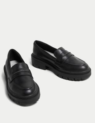 Chunky loafers wide store fit