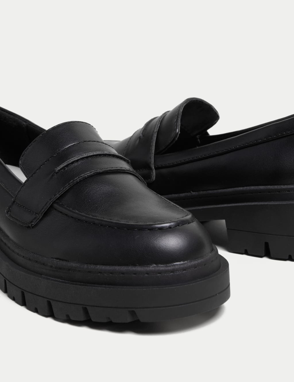 Ladies black wide fit loafers new arrivals