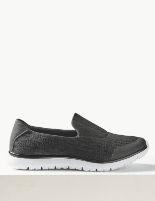 wide fit slip on trainers