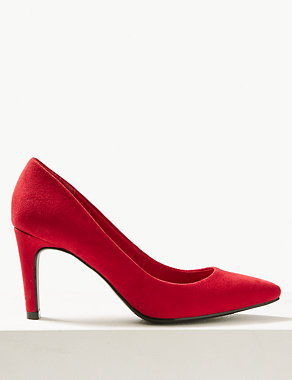 Wide Fit Stiletto Heel Pointed Court Shoes Image 2 of 5