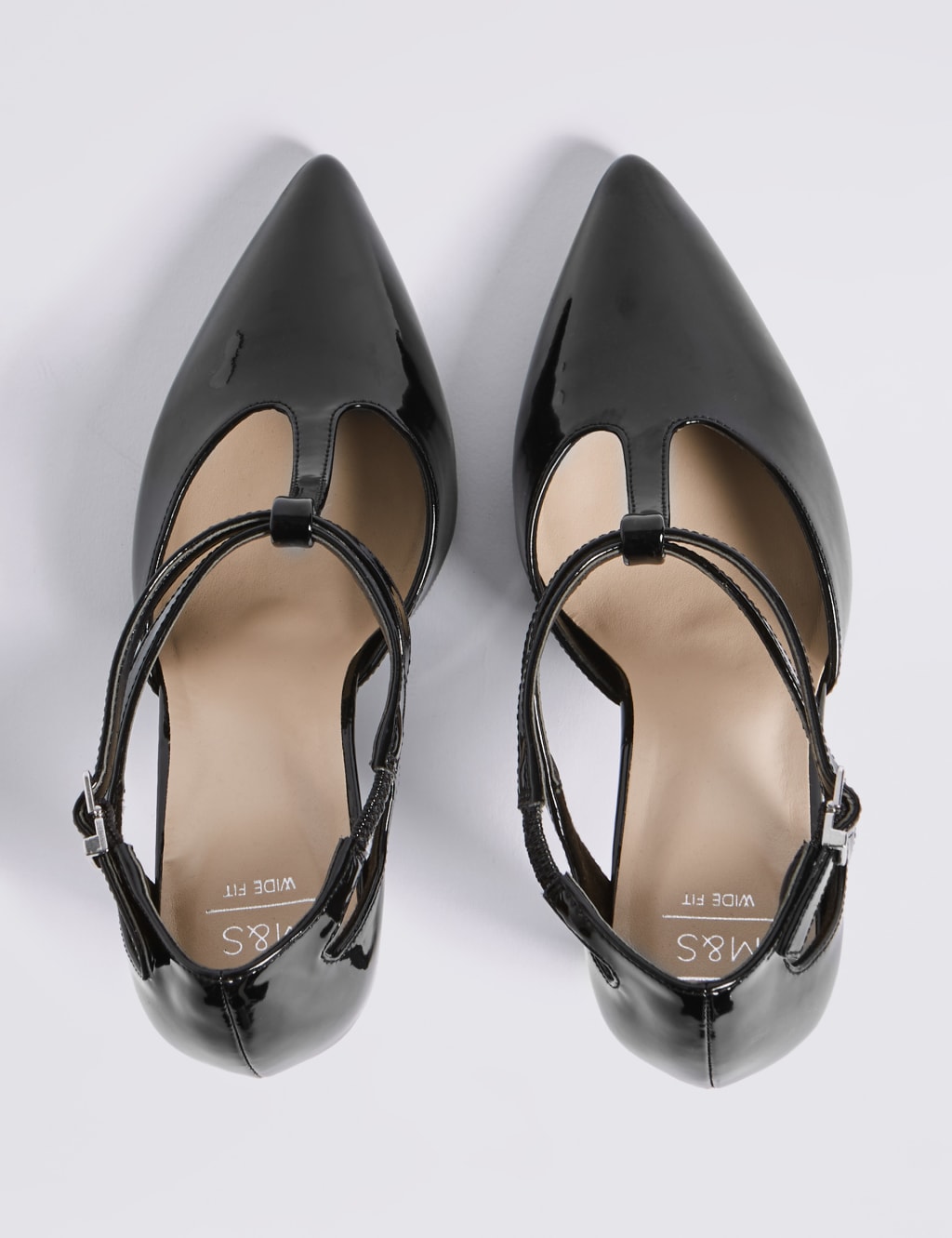 Wide fit store t bar heels