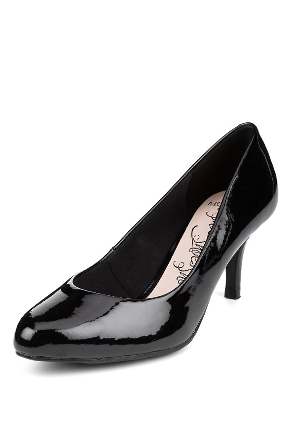 Wide Fit Stiletto Mid Heel Court Shoes Image 1 of 2