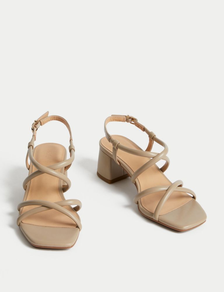 Wide Fit Strappy Block Heel Sandals 1 of 2