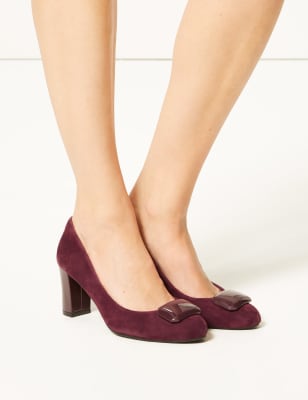 purple court shoes wide fit