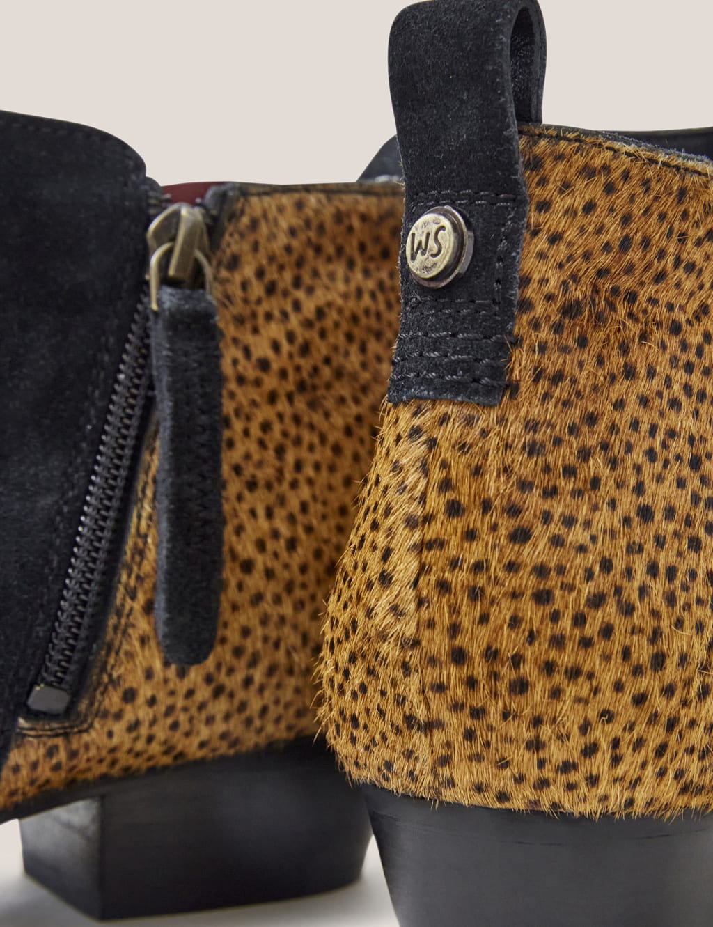 Wide fit animal deals print ankle boots