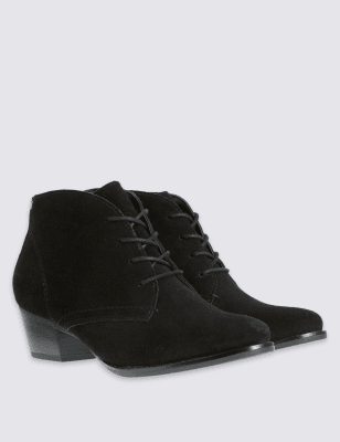 Wide Fit Suede Ankle Boots Footglove M S