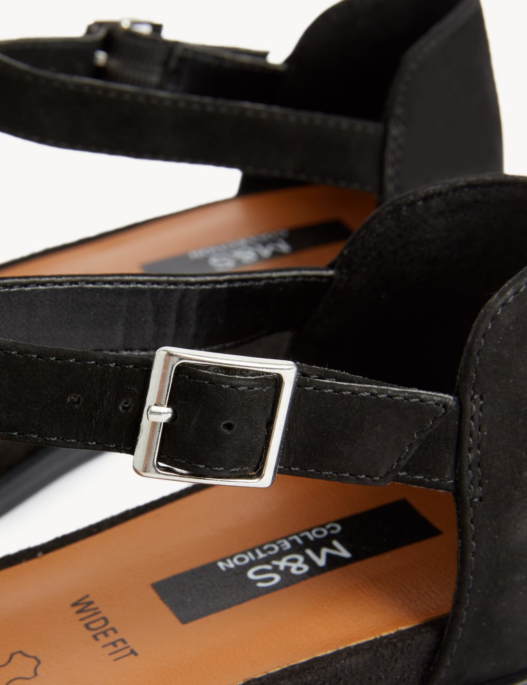 Wide Fit Suede Ankle Strap Flat Sandals M&S Collection M&S