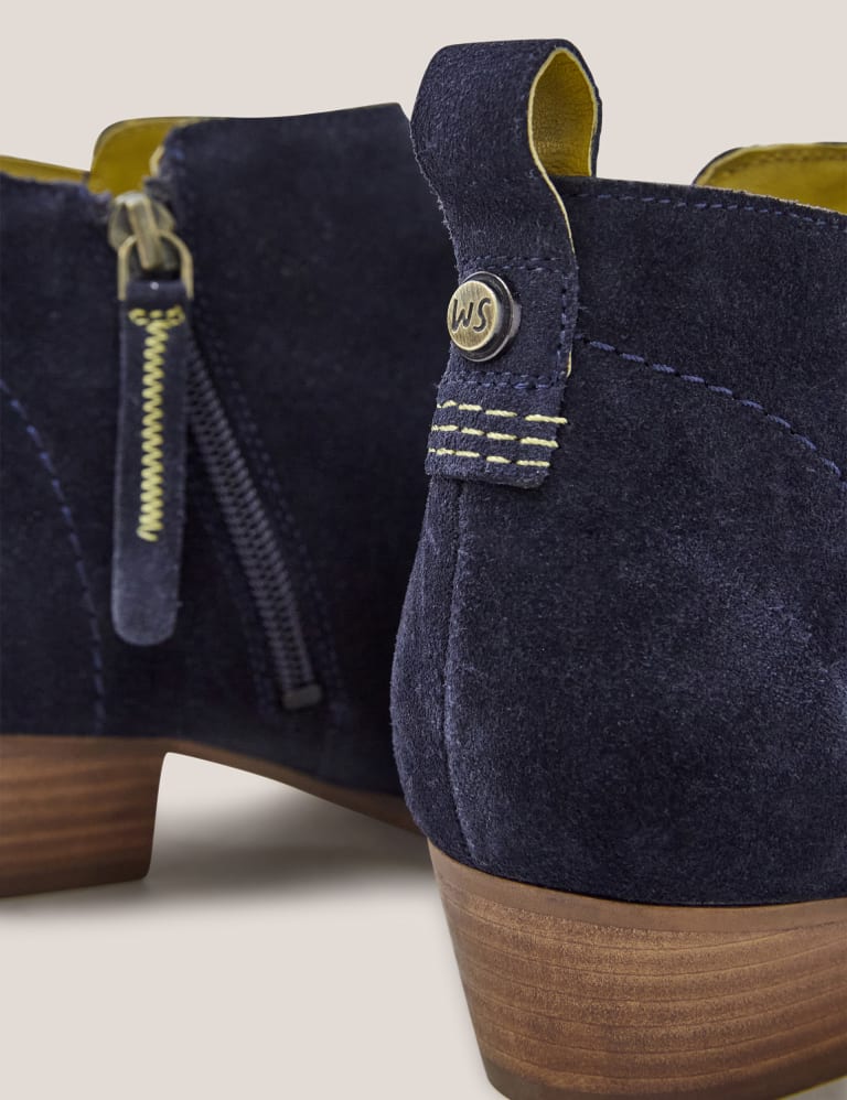 Marks and spencer blue suede boots store