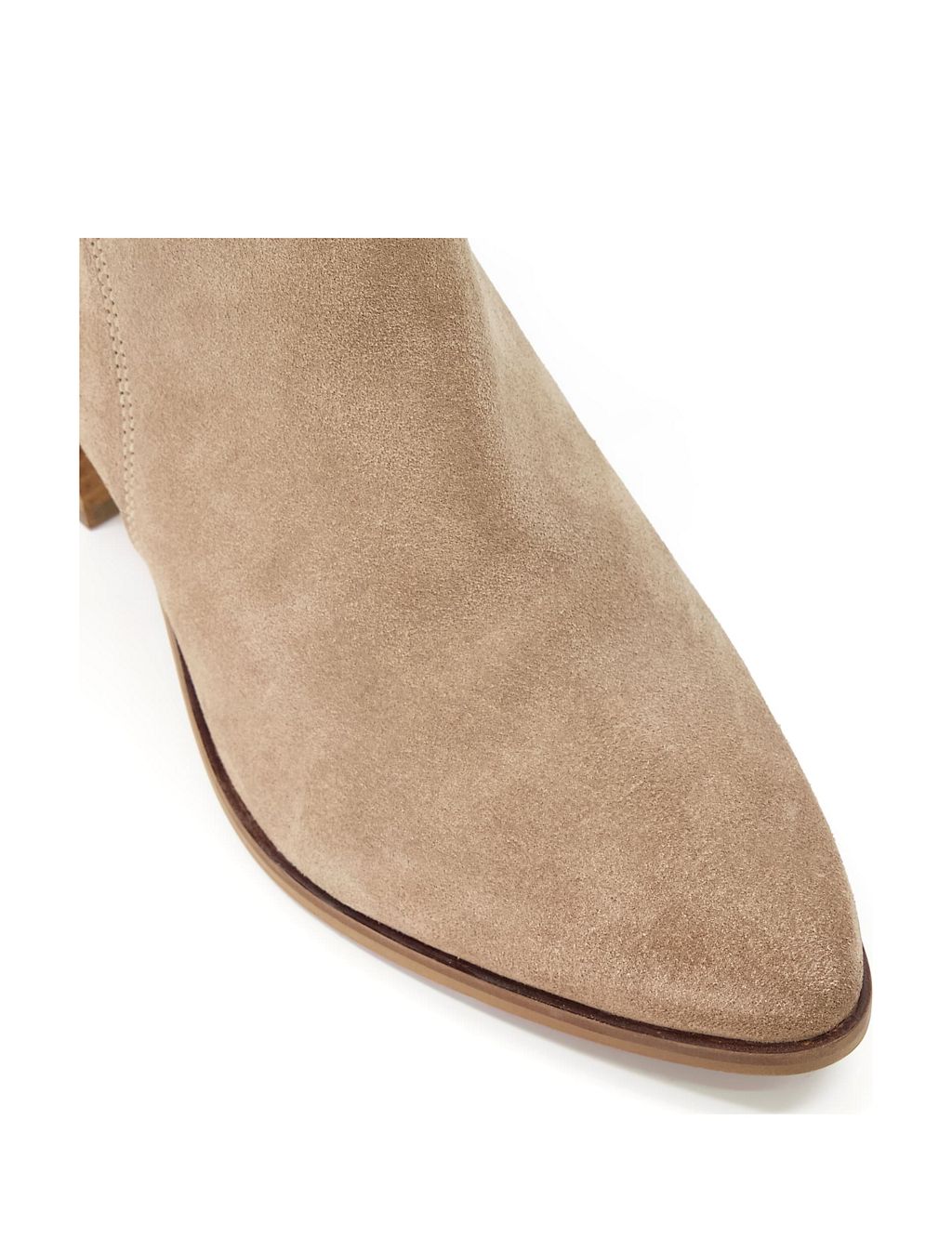 Wide Fit Suede Block Heel Ankle Boots 2 of 4