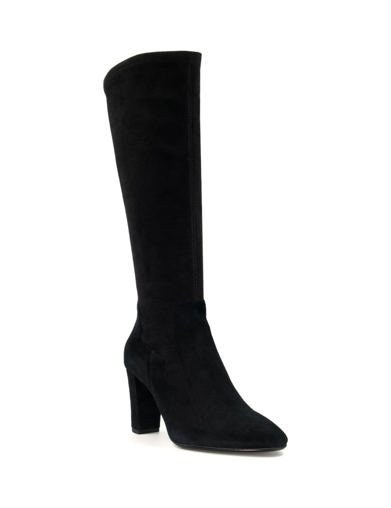 Wide leg suede knee high boots best sale