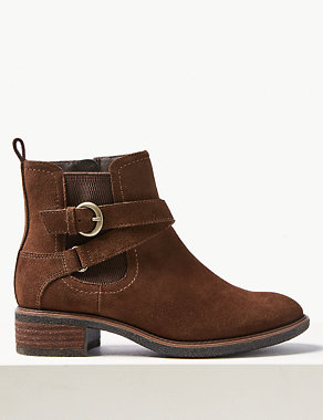 Wide Fit Suede Chelsea Ankle Boots Image 2 of 6