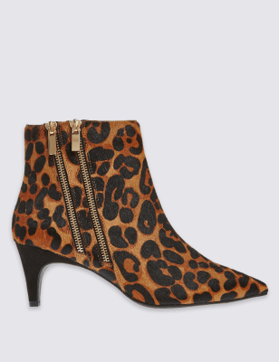 Wide Fit Suede Kitten Heel Ankle Boots Image 2 of 6