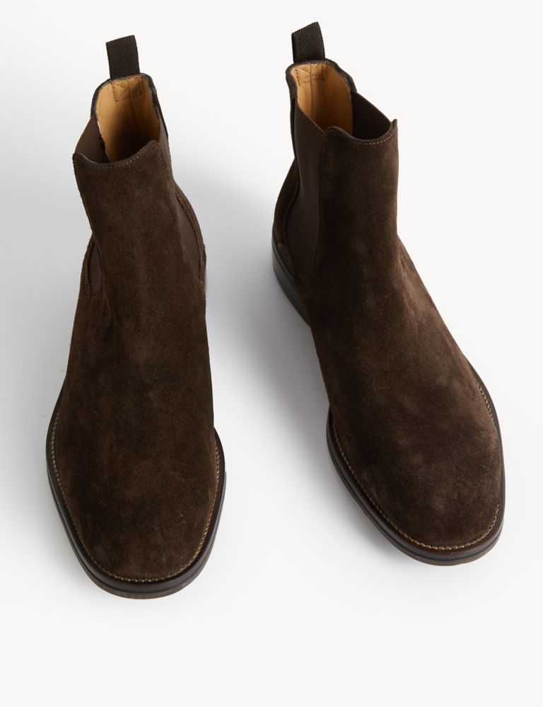 Wide Fit Suede Pull-On Chelsea Boots 2 of 4
