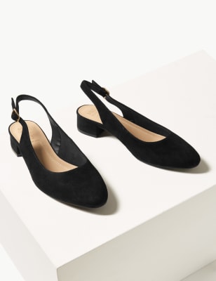 Wide fit black slingback on sale shoes