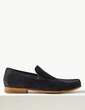 Wide Fit Suede Slip-on Loafers Image 2 of 5