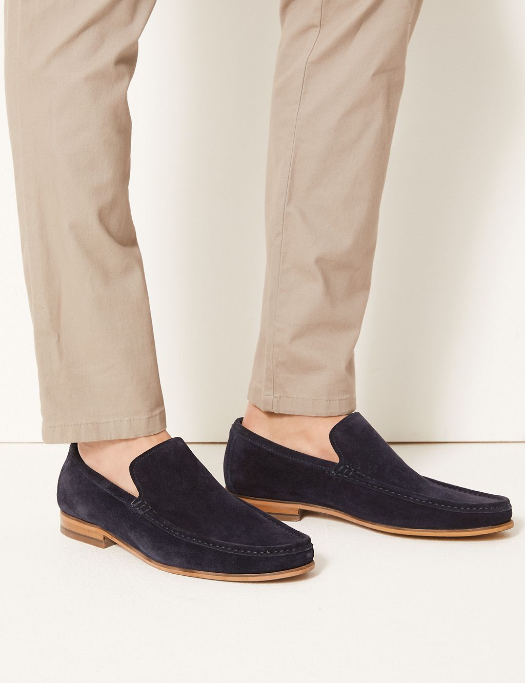 Wide Fit Suede Slip-on Loafers 3 of 5