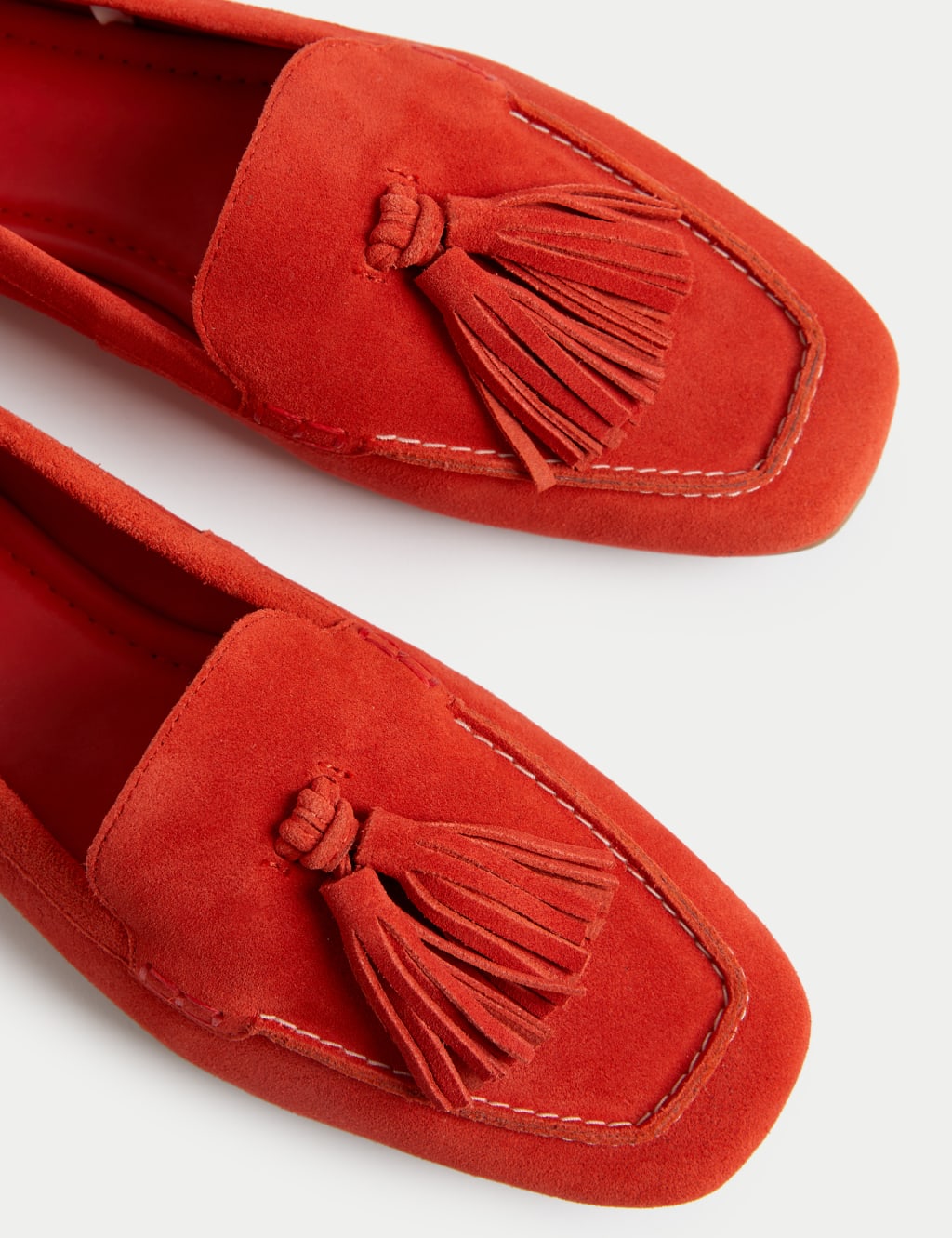 Wide Fit Suede Tassel Flat Boat Shoes M&S Collection M&S