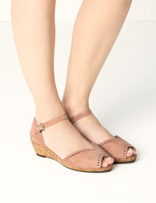 m&s ladies wedge sandals