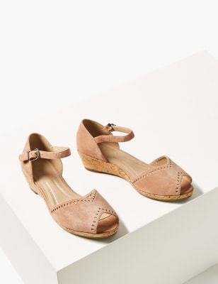 m&s ladies wedge sandals