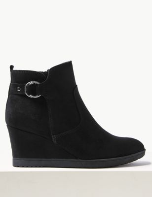 wide fit wedge boot