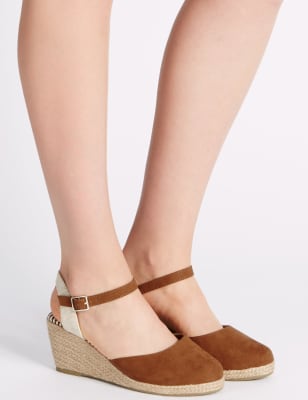 Espadrille wedges closed toe best sale wide width