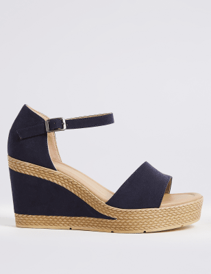 Wedge sandals hot sale wide fit