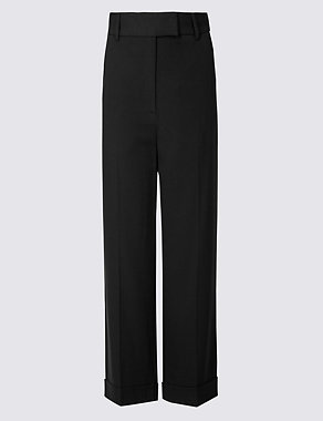 Wide Leg Ankle Grazer Trousers Image 2 of 6