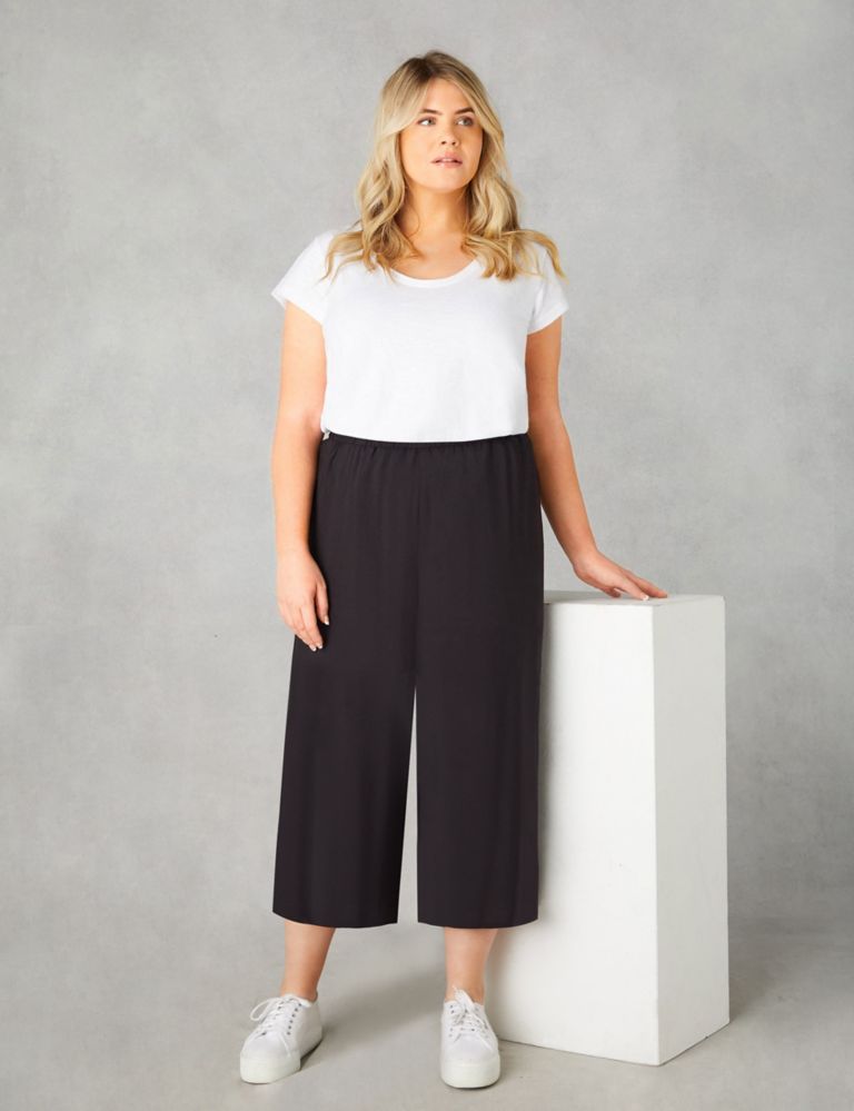 Wide Leg Cropped Trousers 1 of 5