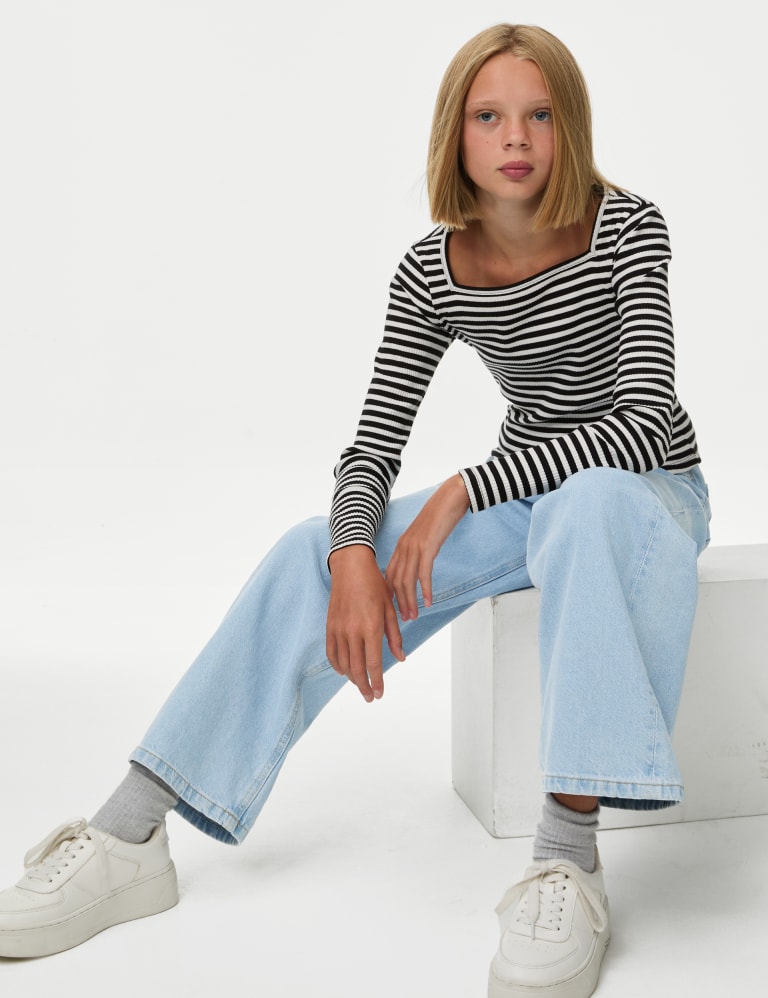 Wide Leg Denim Jeans (6-16 Yrs) 4 of 6