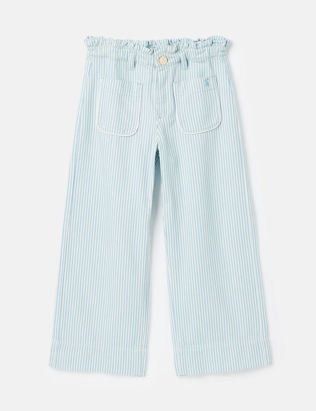 Wide Leg Pure Cotton Striped Trousers (4-12 Yrs) 1 of 6