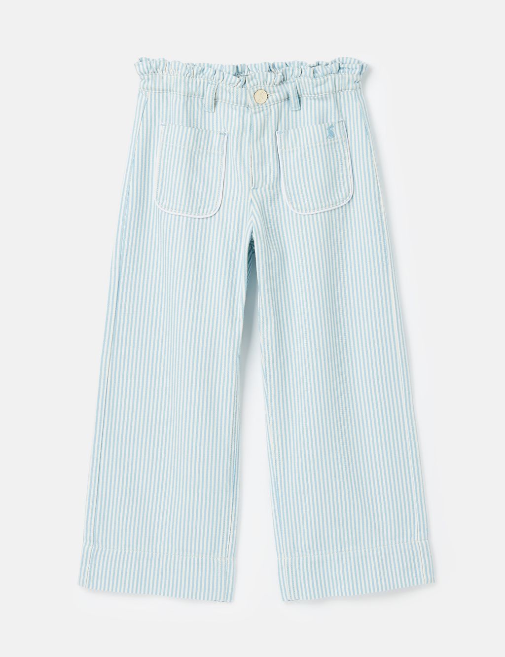 Wide Leg Pure Cotton Striped Trousers (4-12 Yrs) 1 of 6